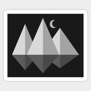 Mountains at Night Sticker